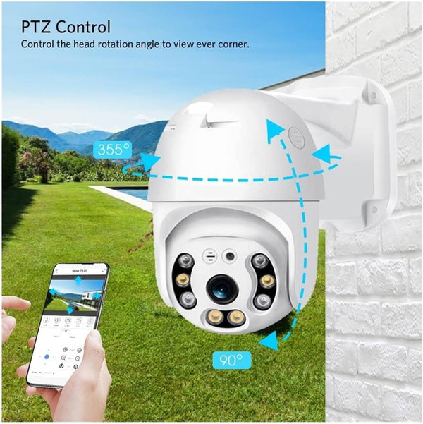 Cámara WiFi IP66 con visión nocturna y audio bidireccional