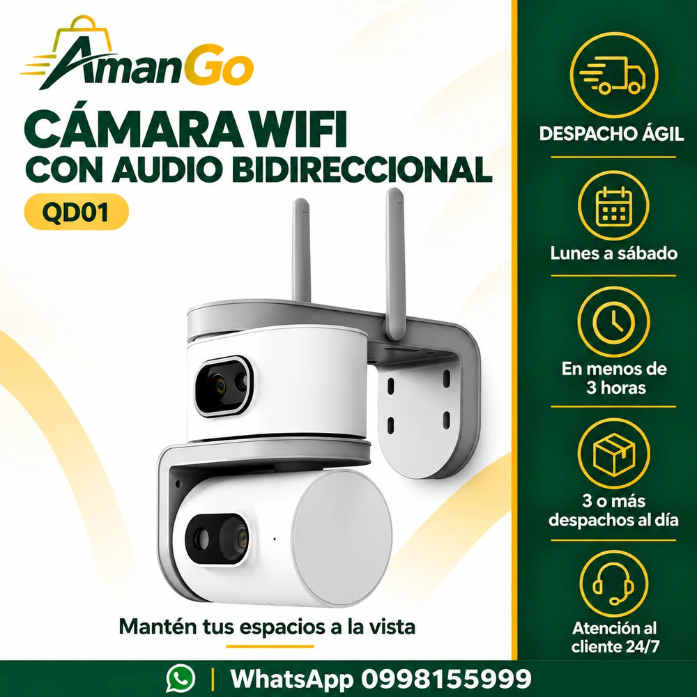 Cámara WiFi QD01 con audio bidireccional