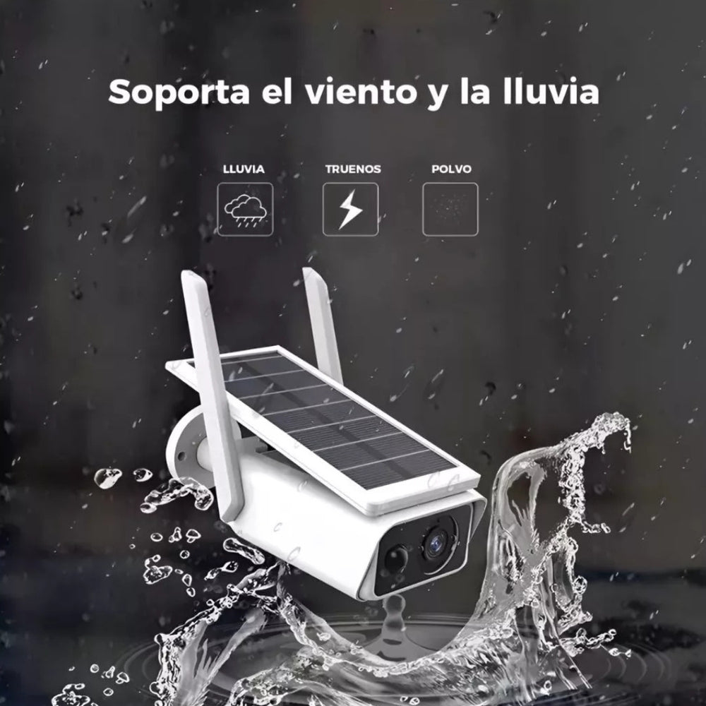 Cámara de seguridad WiFi con alimentación solar