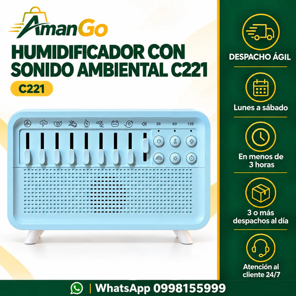 Humidificador con sonido ambiental C221
